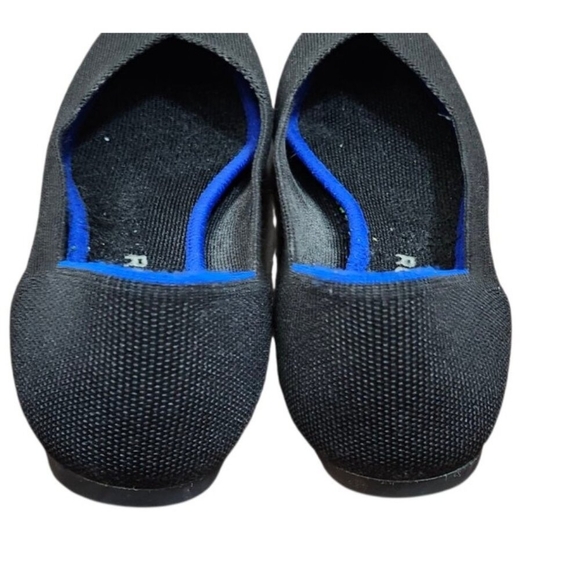 Rothy’s “THE POINT” Black Knitted Pointed Toe Slip On Flats Women’s Size 9 W - Picture 7 of 14